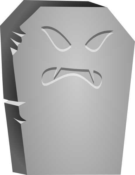 Tombstone With Angry Face clip art - vector clip art online ...