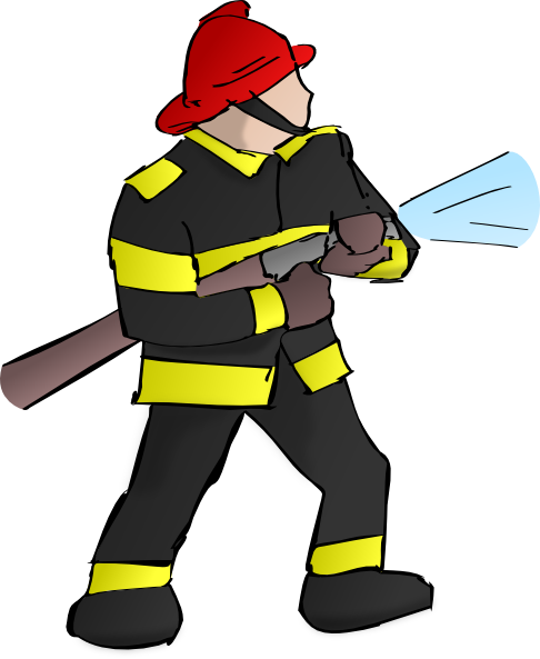 Firefighter Cartoon Black And White | Clipart Panda - Free Clipart ...