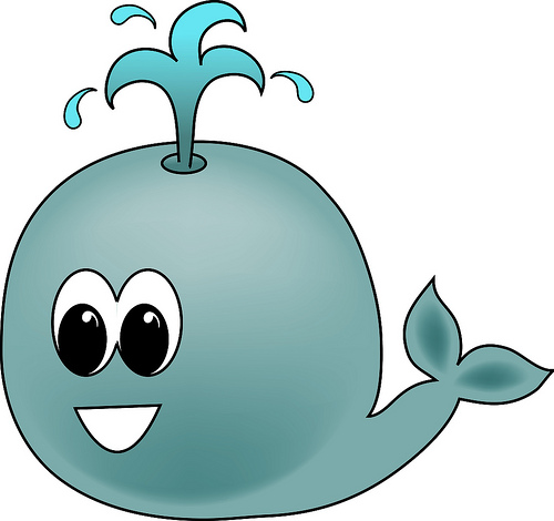 Clip Art Illustration of a Cartoon Whale | Flickr - Photo Sharing!