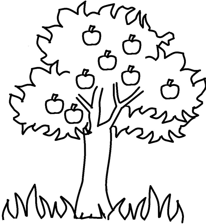 Apple Tree Coloring Pages - Tree Coloring Pages : Free Online ...