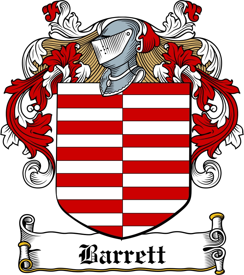 Barrett Family Crest / Irish Coat of Arms Image Download - Download...