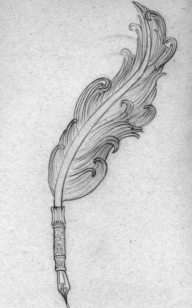 Feather Quill Pen & Ink Bottle Would be such a cool tattoo-Though ...