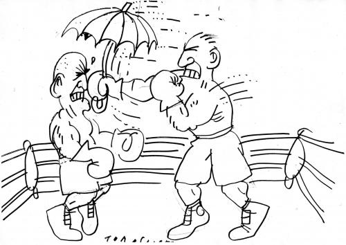 Fight By Jan Tomaschoff | Politics Cartoon | TOONPOOL