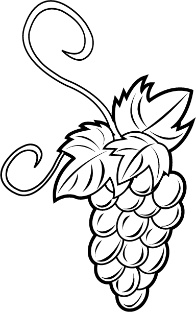 Grapes Clipart Black And White - Gallery