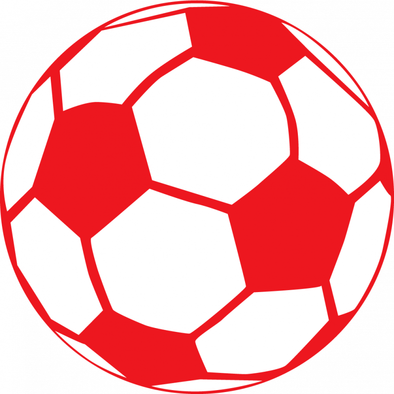 Red Soccer Ball Clip Art