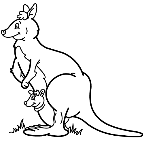 Sweet Kangaroo coloring pages | Coloring Pages