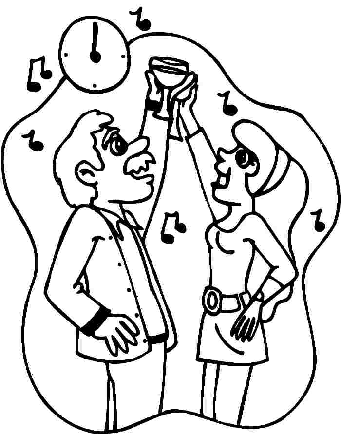 people dance Colouring Pages