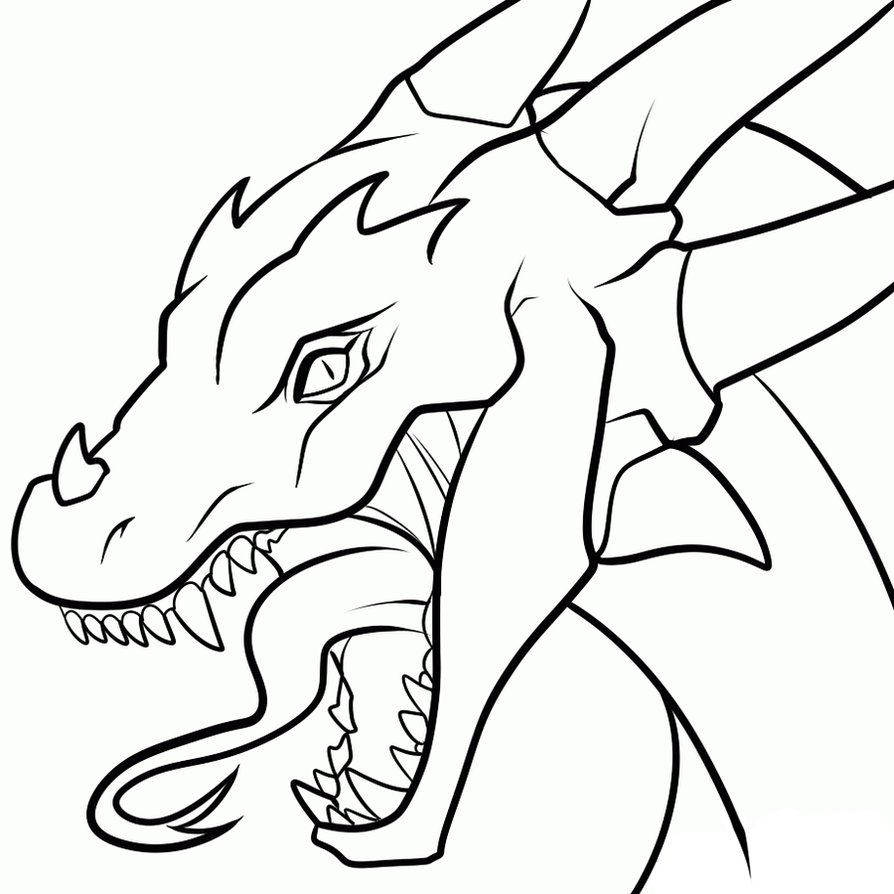 Drawings Of Dragons Heads - ClipArt Best