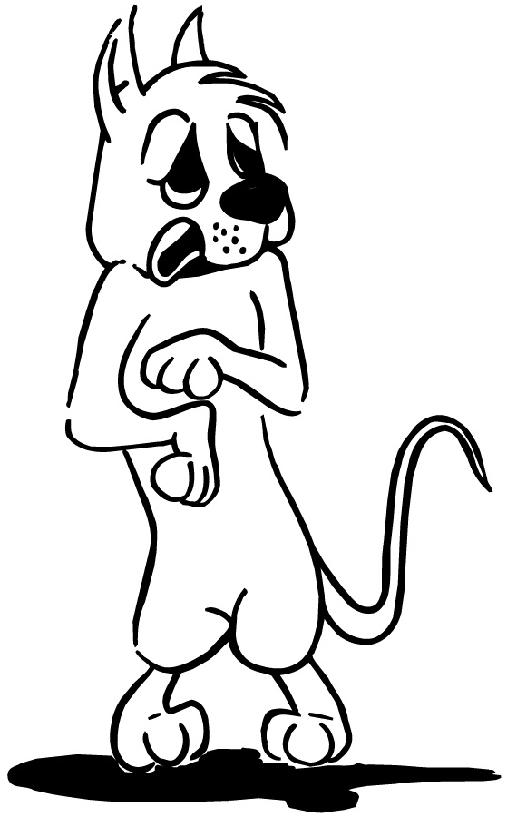 Scared Dog Cartoon Images & Pictures - Becuo