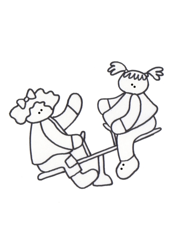 teeter totter Colouring Pages