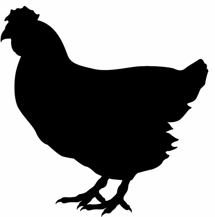chicken silhouette clip art - photo #10