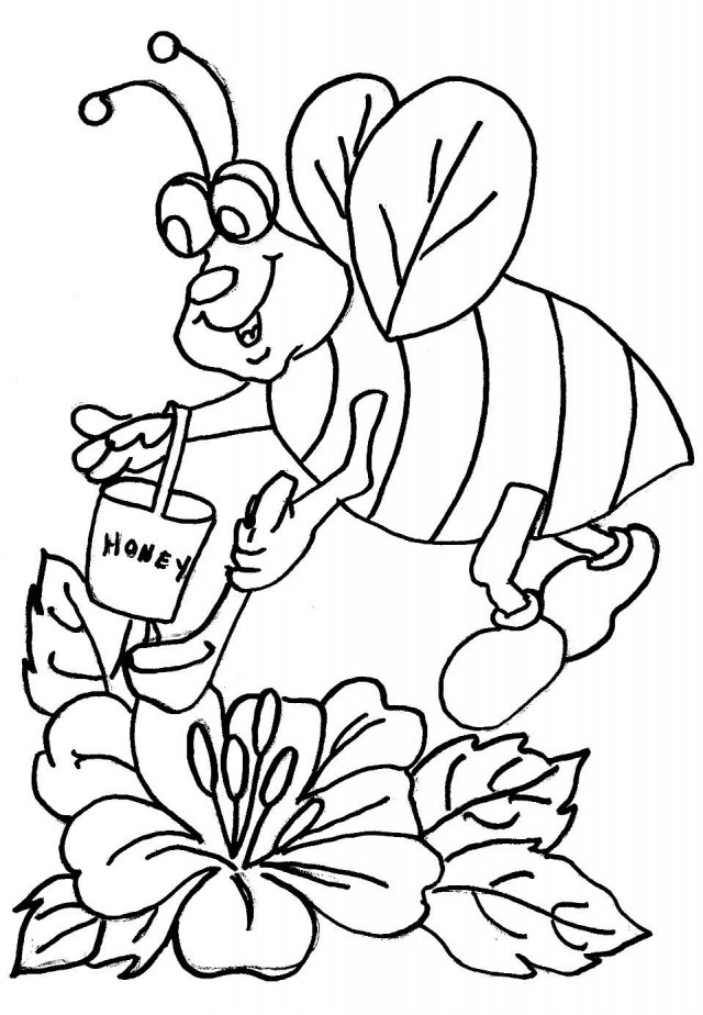 Honeybee Coloring Pages ClipArt Best 198312 Honey Bee Coloring Page