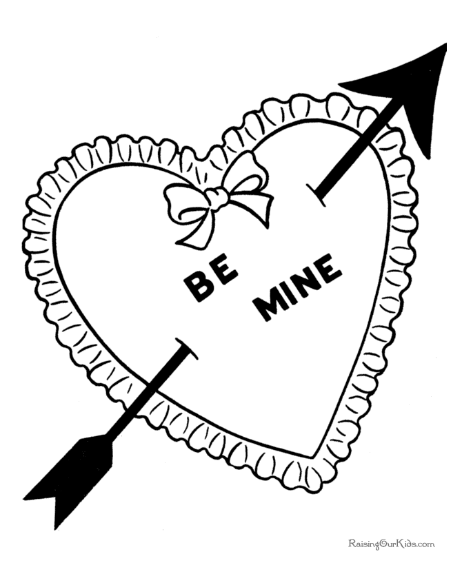 Valentine Cupid Coloring Pages - 002