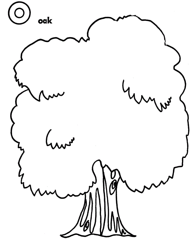 Oak Leaves Coloring Pages