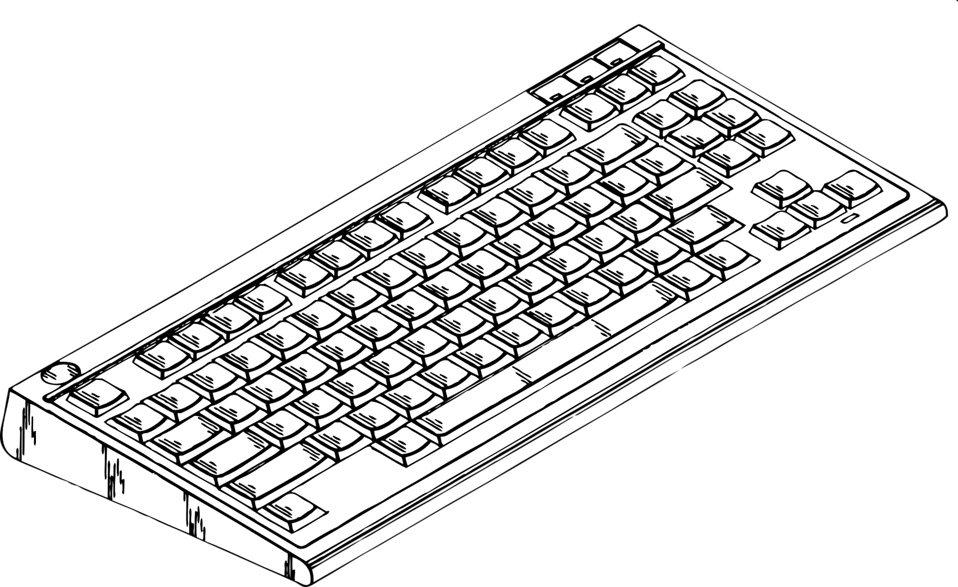 Public Domain Clip Art Image | Illustration of omputer keyboard ...