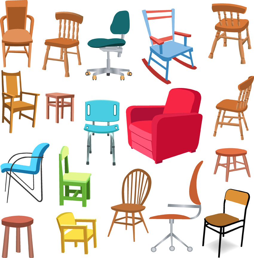 A variety of furniture clip art Free Vector / 4Vector