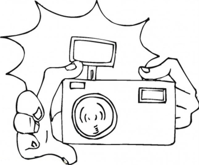 Camera Coloring Sheet | Coloring Pages For Child | Kids Coloring ...