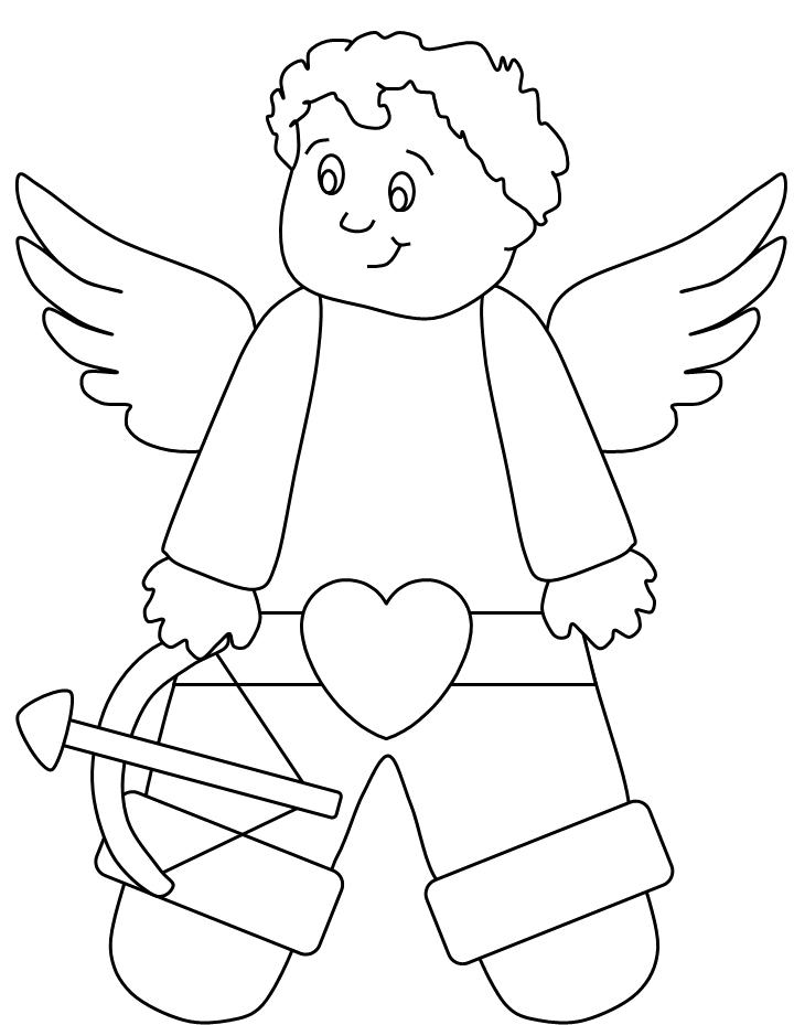 Cupid Valentines Coloring Pages - Valentine's Day Coloring Pages ...