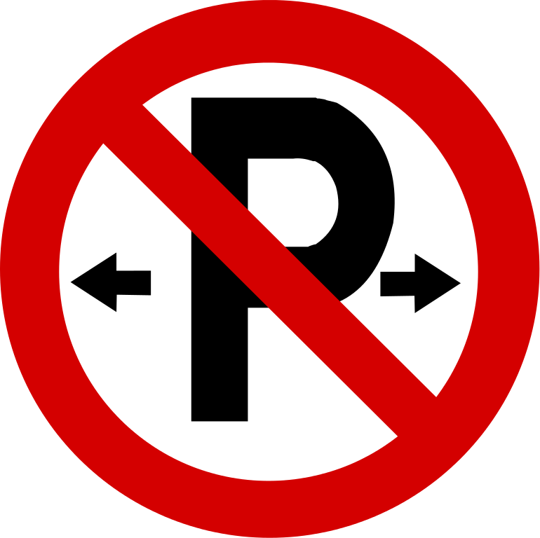 File:Regulatory road sign no parking.svg - Wikimedia Commons