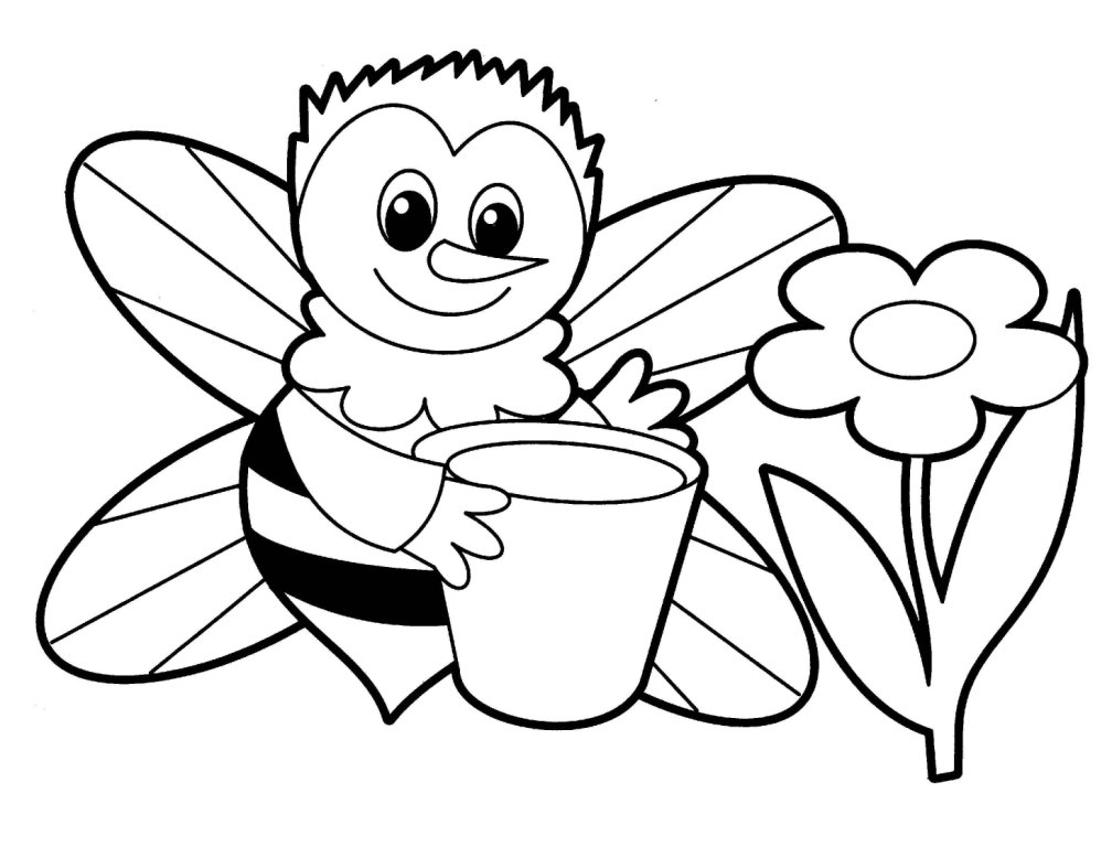 bee animals coloring pages for babies | HelloColoring.com ...