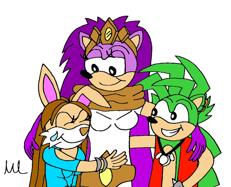 deviantART: More Like Sonic Manic and Sonia with Queen Aleena by ...