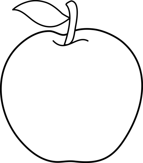 Black And White Apple Fruit | Clipart Panda - Free Clipart Images