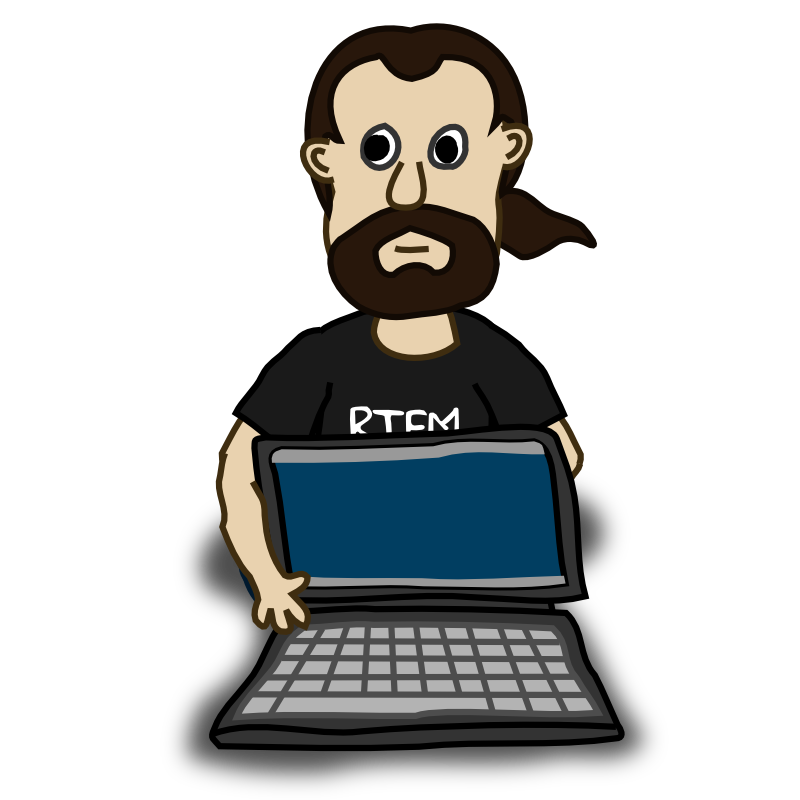 Clipart - Comic characters: Laptop