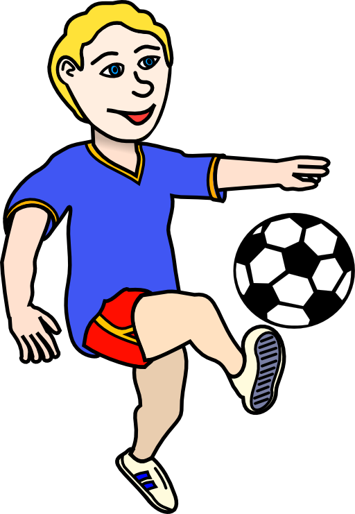 Soccer Playing Boy Coloured Clipart Royalty Free ... - ClipArt ...