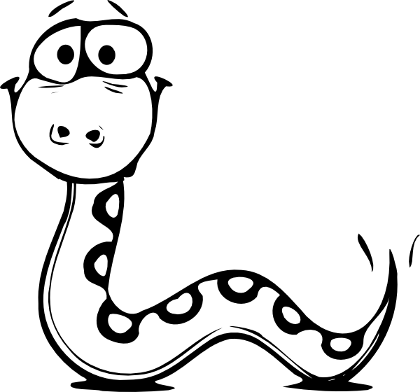 Snake Cartoon Black And White | Clipart Panda - Free Clipart Images