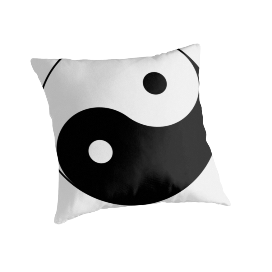 Ying Yang Symbol" Throw Pillows by baconsexual | Redbubble