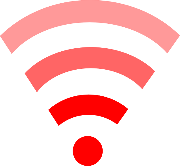 Red Wifi Link clip art - vector clip art online, royalty free ...