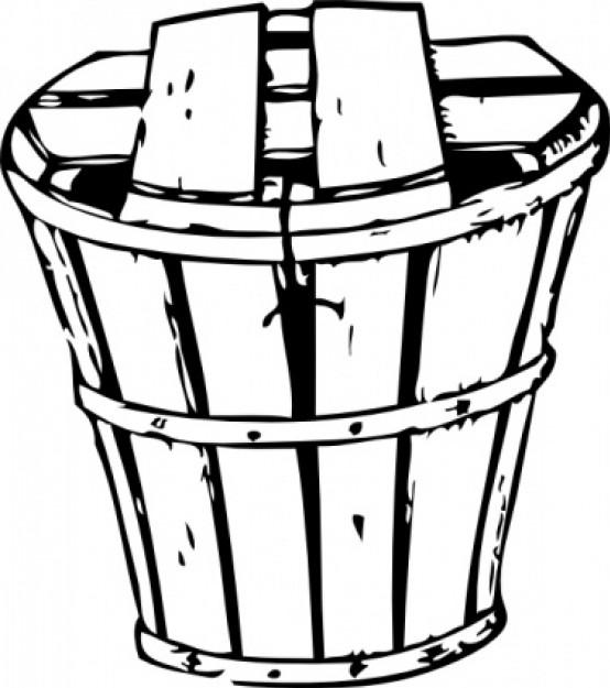 Half Bushel Basket With Cover Clip Art - Free Objects Vector ...