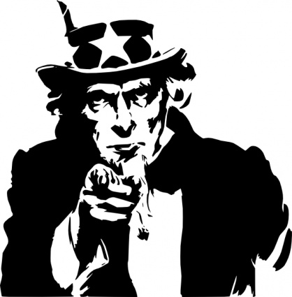 Uncle Sam Pointing clip art - Download free Other vectors