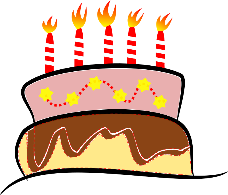 Free Clipart Birthday Cake With Candles Awesome | Birthday Cakes