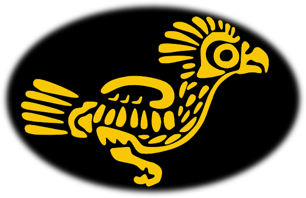 Gold Aztec Bird clip art - vector clip art online, royalty free ...