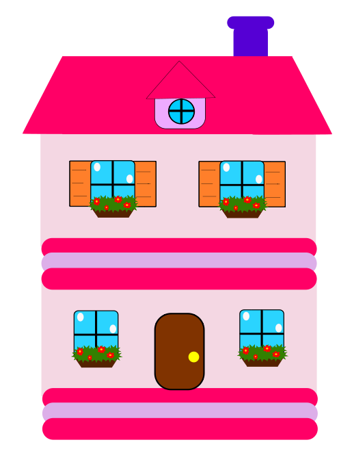 Pink Cartoon House | lol-