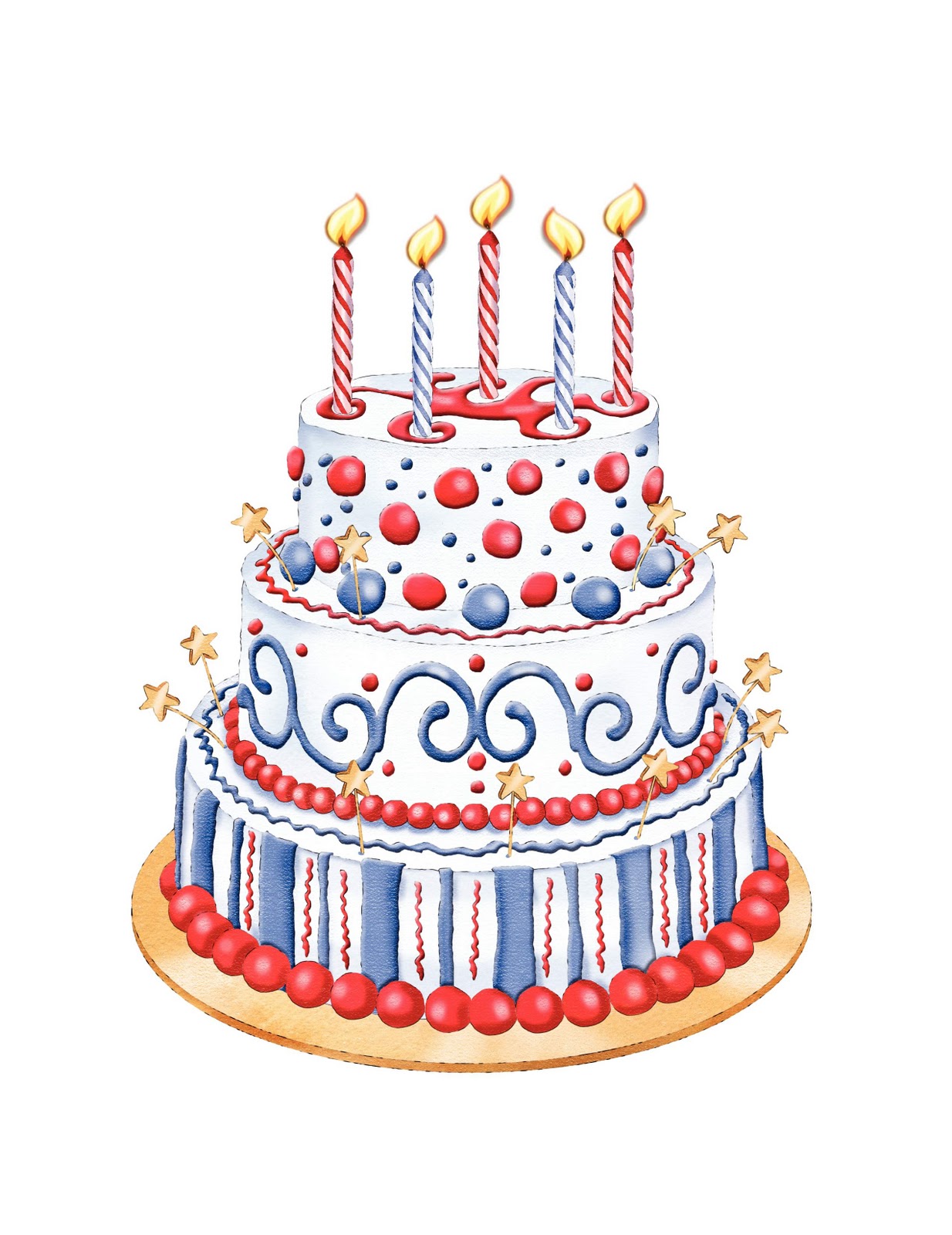Patriotic Cake | birthday clipart | Pinterest