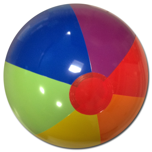 Largest Selection of Beach Balls - 16-Inch Rainbow Bright Beach Balls