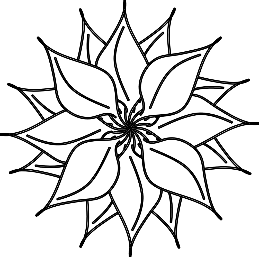 Hawaiian Flower Clip Art Black And White | Clipart Panda - Free ...
