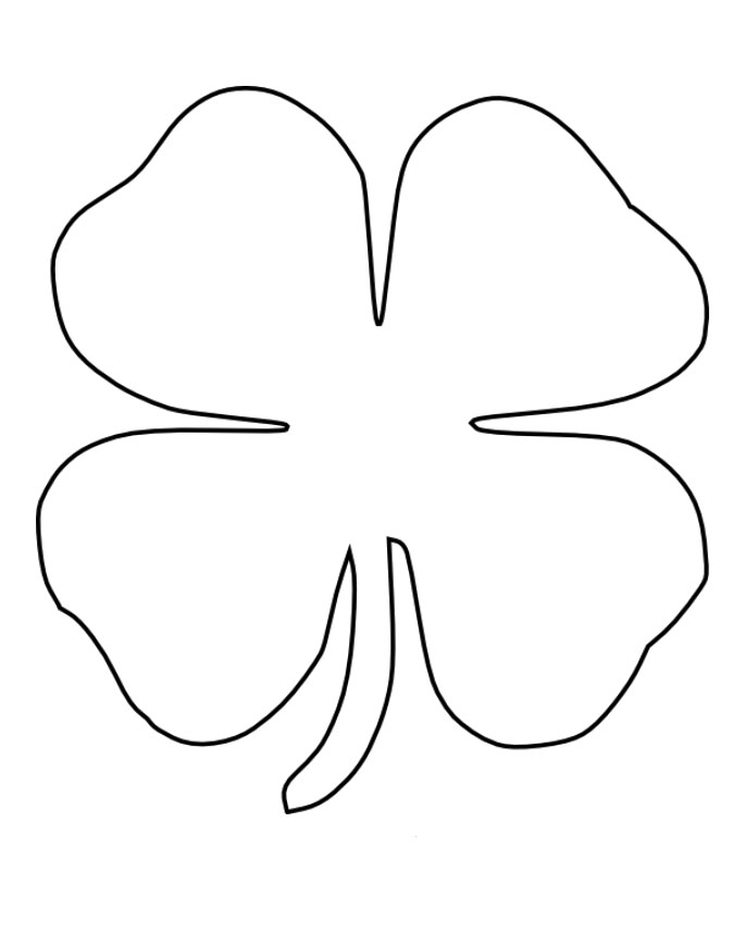 Download Four Leaf Clover Coloring Pages Or Print Four Leaf Clover ...