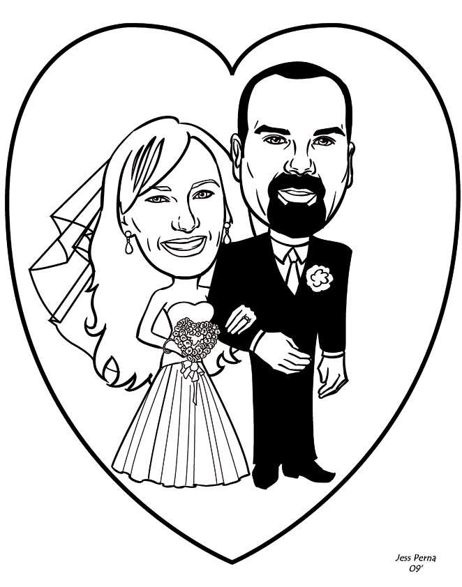 Couples Caricatures Cartoons Invitations Gifts Sign-In Boards