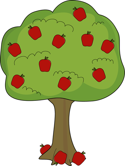 Apple Tree with Fallen Apples Clip Art - Apple Tree with Fallen ...