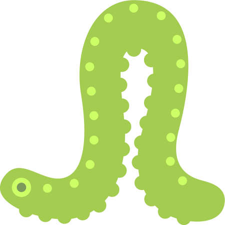 Stock Illustration - Drawing of a caterpillar