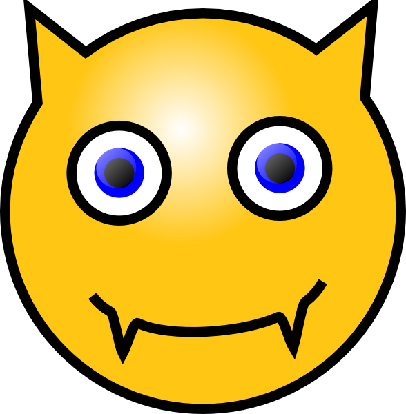 Devil Smiley clip art - vector clip art online, royalty free ...