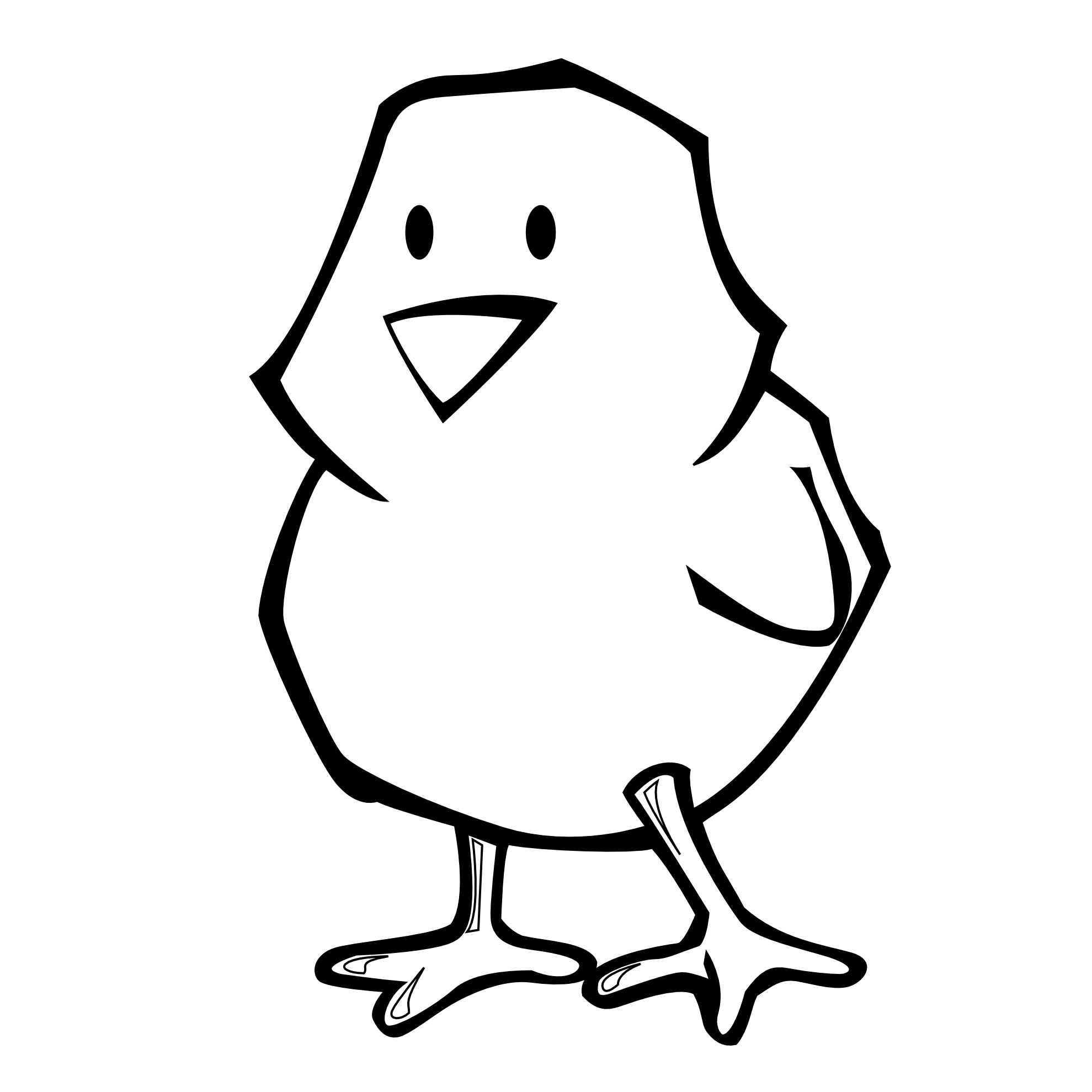 Chick Clipart Black And White - ClipArt Best