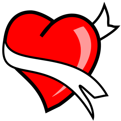 Free Heart and Ribbon Clipart - Clipart Picture 1 of 6