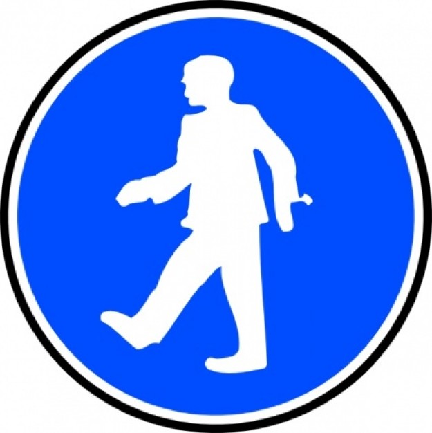 Mandatory Walking clip art Vector | Free Download