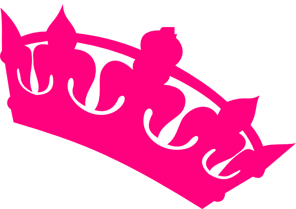 Pink Tilted Tiara clip art - vector clip art online, royalty free ...