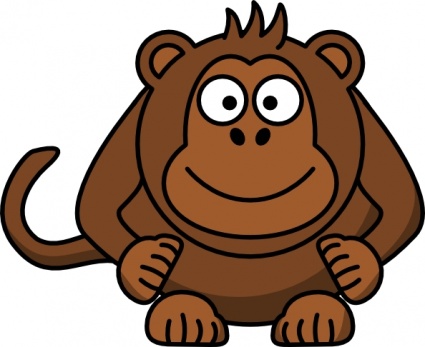 Studiofibonacci Cartoon Monkey clip art - Download free Animal vectors