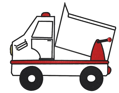 Outlines Embroidery Design: Dump Truck Outline from King Graphics ...